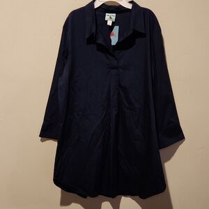 ❤️ NWT! HALEY AND THE HOUND COTTON POPLIN TUNIC TOP / SHIRT, XL